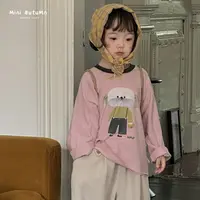 「MINI AUTUMN」【几何】雪花双面绒女小童卡通长袖宽松T恤BQ53145