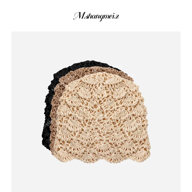 M.SHANGMEI.Z/沐熙美大哥洋气网红编织潮流百搭包头帽子F07353
