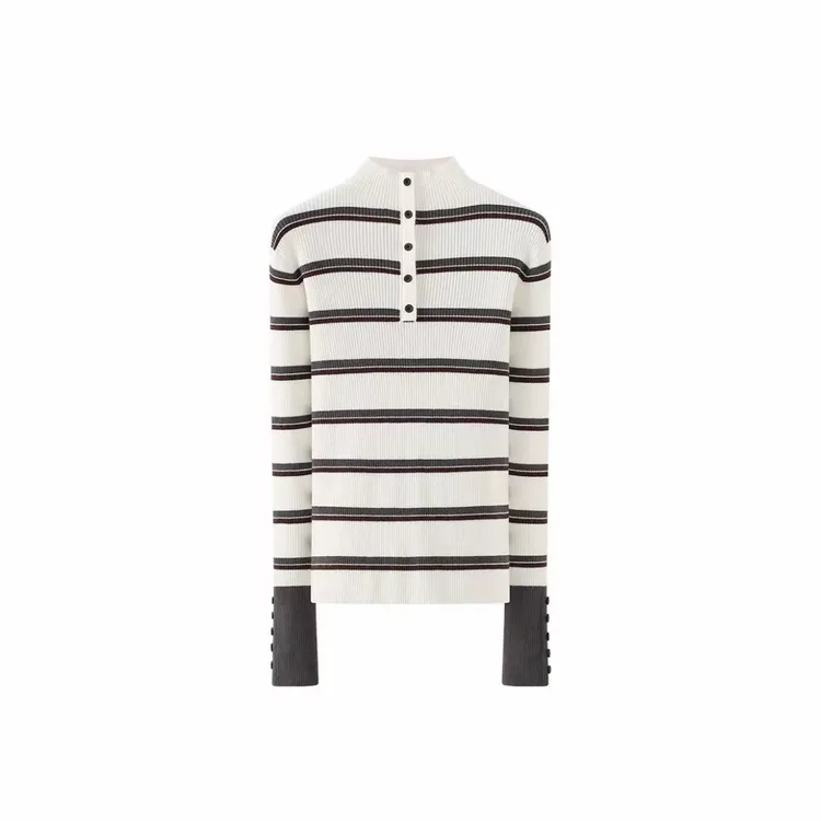 【小小101专属】冬季新款撞色条纹针织上衣0606 SFCHH001