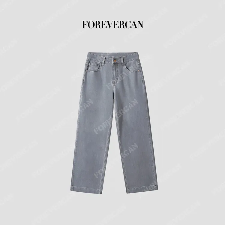 FOREVERCAN“地平线”简约修身显瘦百搭直筒牛仔裤SP30757H