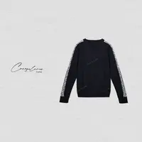 韩彬彬"彬彬私服"复古织带饰边简约罗纹天然亲肤纯棉毛衣2844-4