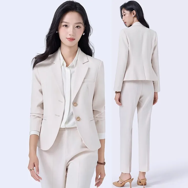 职业西装套装女2025新款春秋小个子气质面试正装职场收腰西服外套