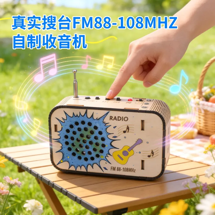 探梦创意儿童玩具科技拼装制作手工DIY收音机科学玩具2026新款商品图