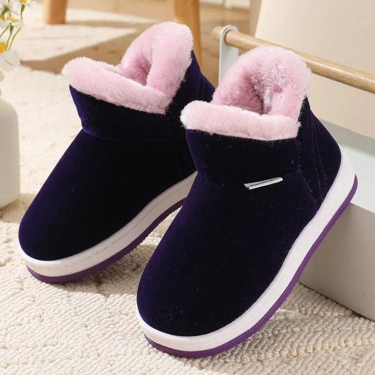 靴儿童保暖童鞋冬季新款年外穿棉鞋2025雪地男女时尚加绒加厚防