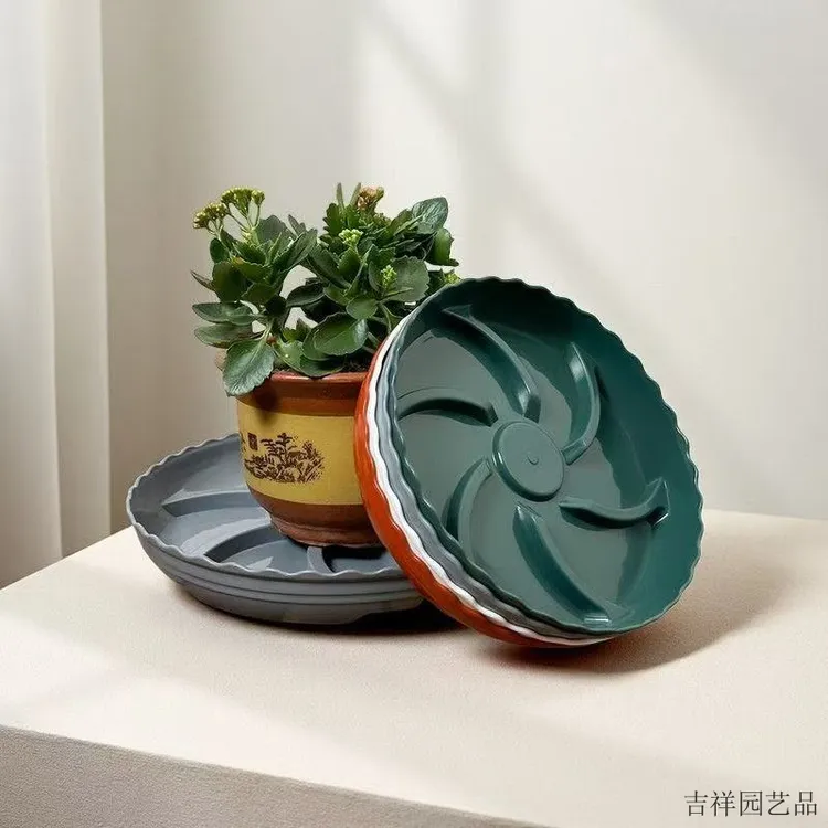 加厚花盆沥水托盘透气接水盘圆形防烂根加仑盆大花盆底托盘底底部