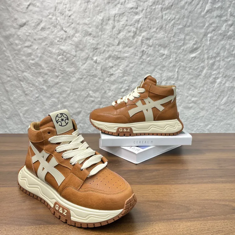 《单棉同款》888-320高帮秋冬秋季透气男款软底潮鞋板鞋百搭休闲