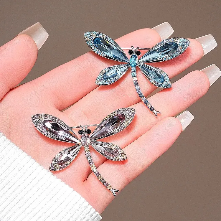 合金胸针 轻奢可爱少女蜻蜓胸针女 款小众高级感时尚动物胸花别针