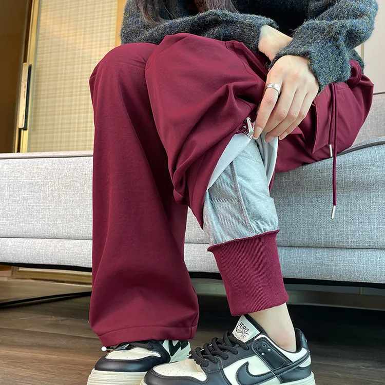 工装羽绒裤女外穿冬季2025新款东北过冬加厚保暖外穿黑色阔腿裤子