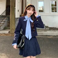 慕兔法式小香风气质短外套搭配a字短裙两件套女2025秋季新款套装
