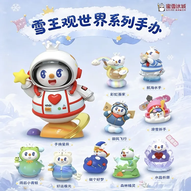 【蜜雪冰城】雪王观世界系列盲盒彩虹水晶玩具手办隐藏可爱随机发货