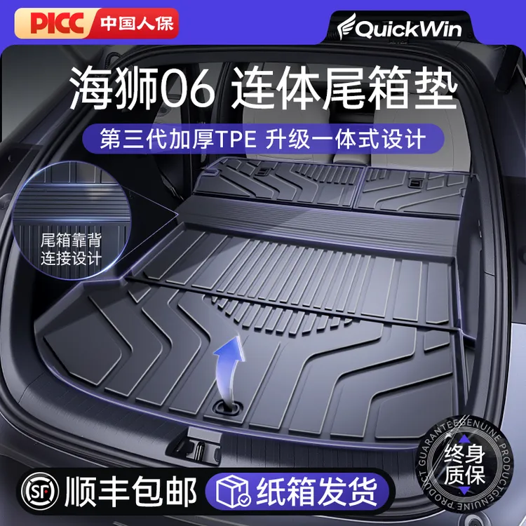 适用于海狮06后备箱垫25新款EV/dmi专用一体式TPE尾箱垫内饰配件