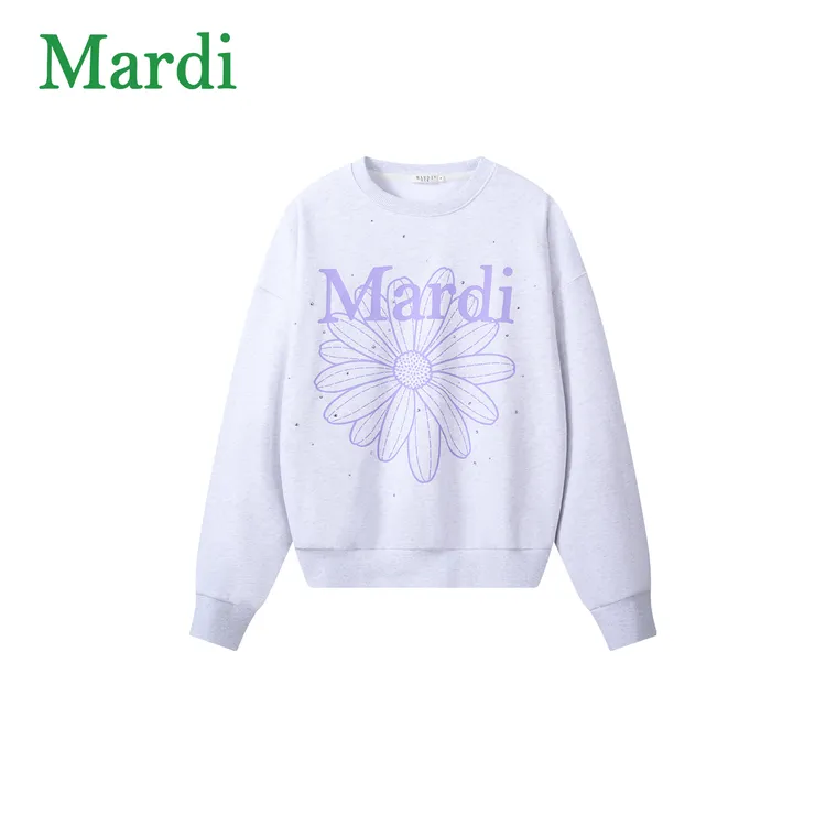 Mardi时尚卡通圆领刺绣彩花卫衣印花MWY2532604