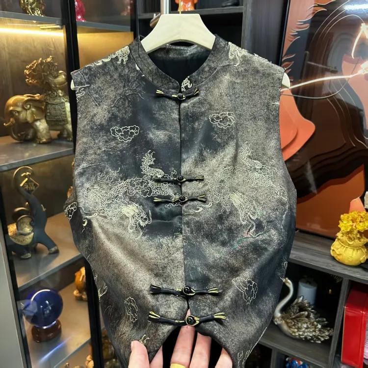 男士印花提花春夏重工民族风老料外套新中式复古中国风中式男装