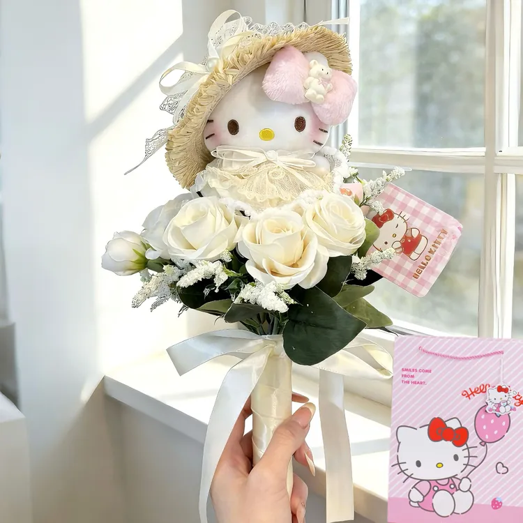 正版hellokitty花束系列kt三丽鸥kt包包挂件书包送人生日礼物女