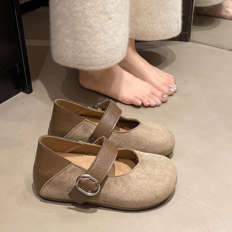 法式平底单鞋女2025新款秋季晚晚风勃肯鞋豹纹休闲时尚浅口豆豆鞋