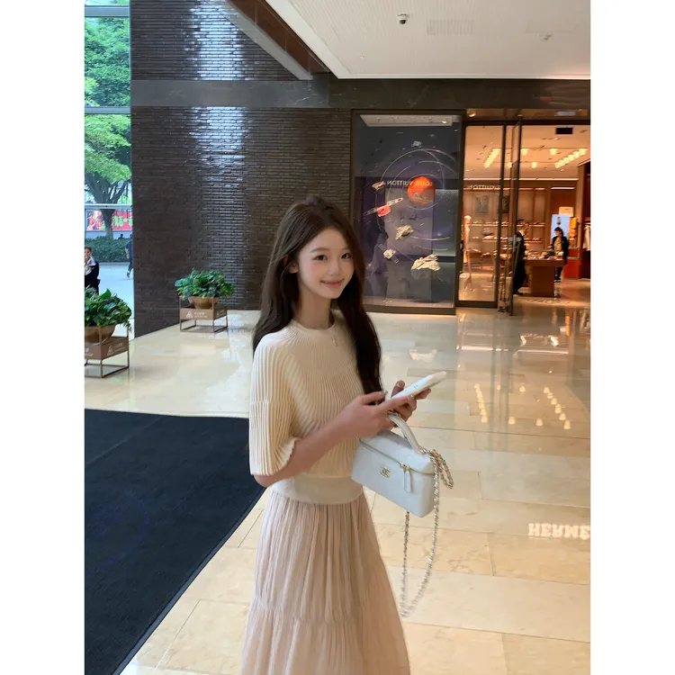 切糕自制【唐顿庄园】小个子女夏时尚针织衫冰爽丝凉爽斗篷气质圆领