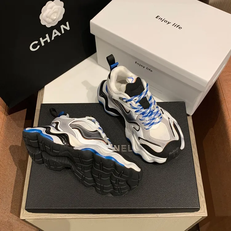 新款大波浪厚底老爹鞋做旧百搭脏脏鞋夏季透气舒适男女休闲女鞋