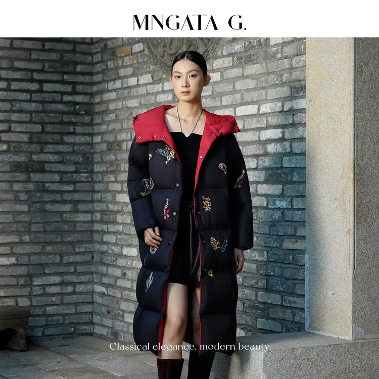 MNGATA G.宫小妍【白鹅绒·丹青如画】非遗大秀三星三花绒服5091772