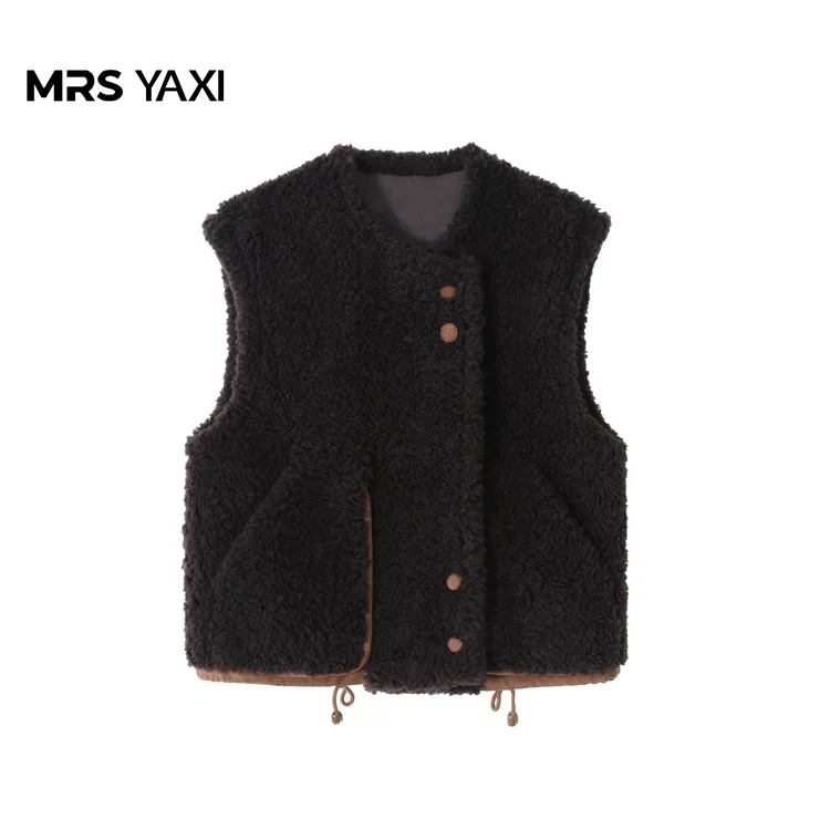 Mrsyaxi羊毛颗粒绒保暖马甲YX5083006