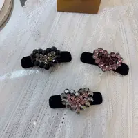 W1195韩系秋冬绚烂气质氛围爱心贵气植绒边夹