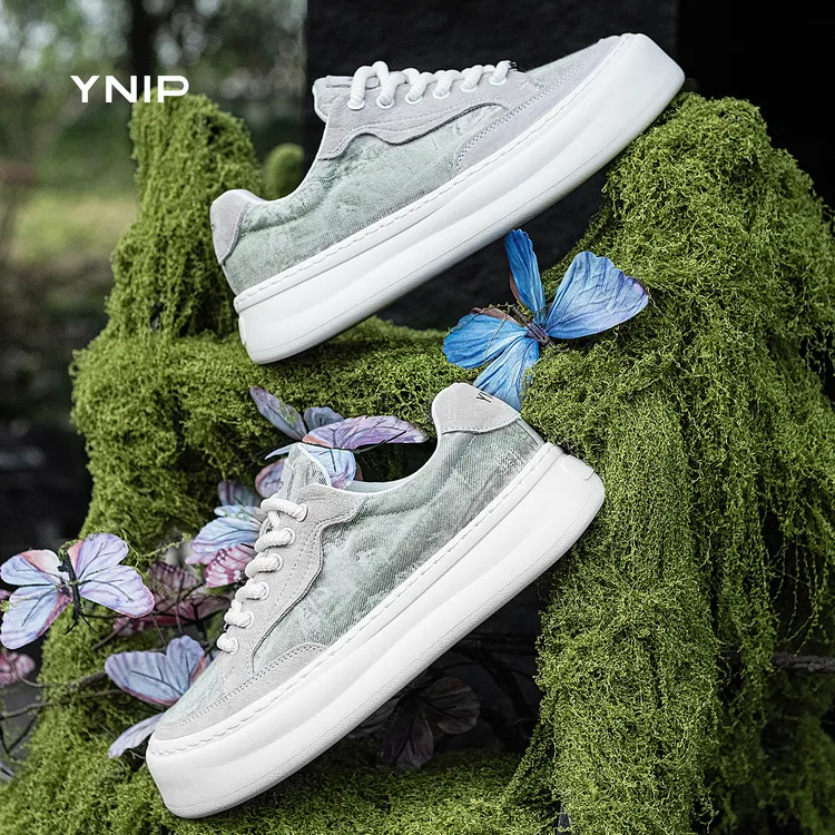 YNIP2025秋冬新款欧若风板鞋森系龙蒿绿休闲鞋发泡底轻盈百搭鞋子