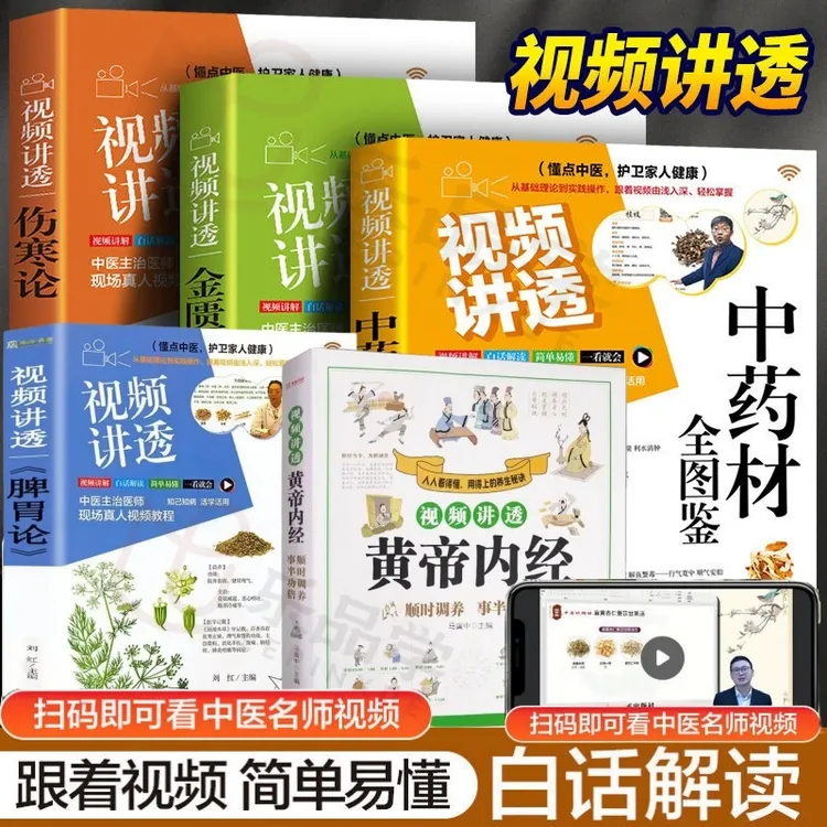 视频讲透脾胃论金匮要略中药材黄帝内经中医养生视频讲解详解彩图