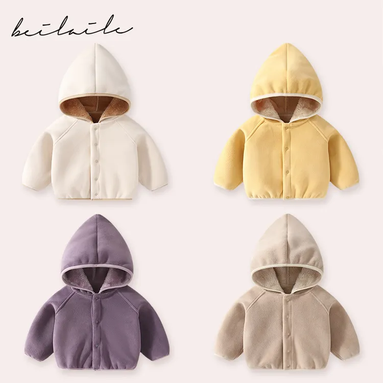 【巫师帽柏莉绒外套 小乐妈咪】宝宝保暖上衣儿童外套女童洋气衣i23