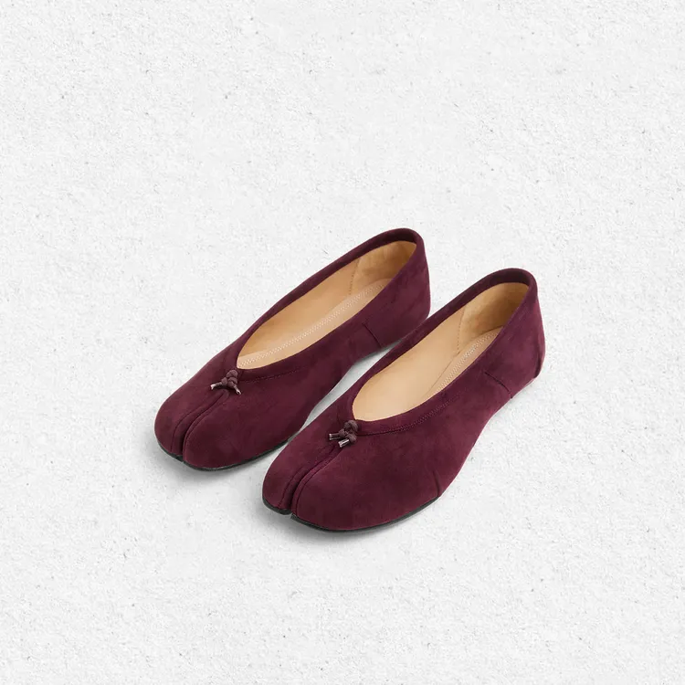 法式慵懒风高质感细腻羊反绒时尚分趾靴JH049