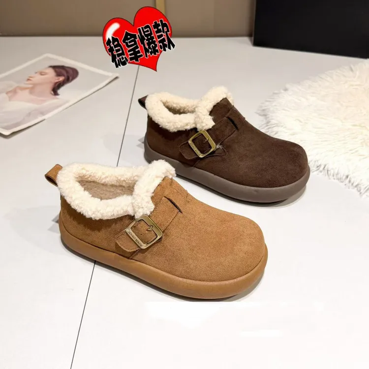 小土豆雪地靴2025新款女款冬季百搭超好看加绒勃肯鞋保暖毛毛棉鞋
