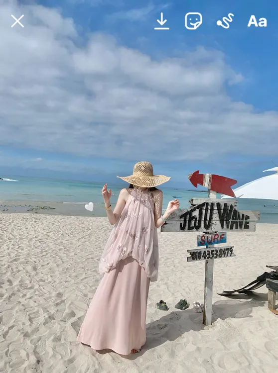 EIA一尧【人鱼姬】夏日海边氛围感连衣裙刺绣气质慵懒显瘦设计度假