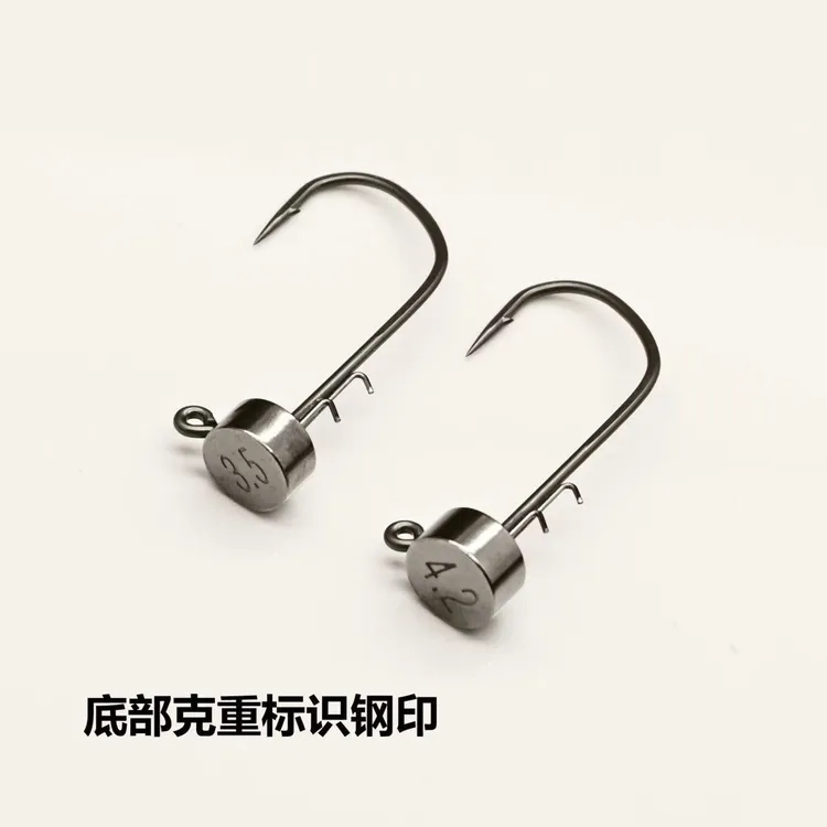（无倒刺定制）钨钢内德铅头钩黑坑软饵T尾防挂鳜鱼钨钢平头强力