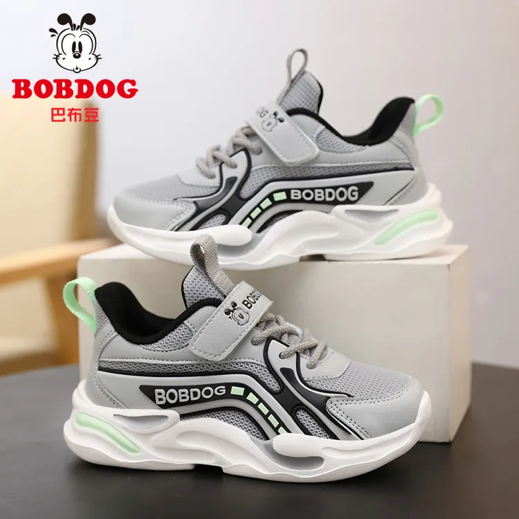 巴布豆童鞋男童鞋子2025春秋新款网面透气儿童运动鞋男孩跑步鞋潮
