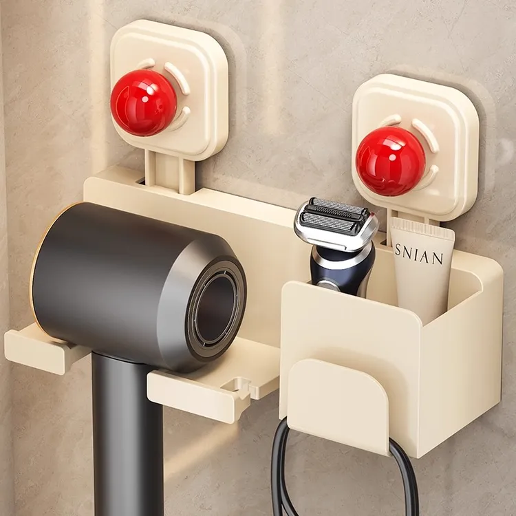红珠吹风机置物架支架免打孔卫生间电吹风挂架浴室吹风筒收纳神器