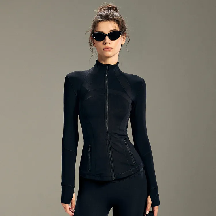 MITAOGIRL瑜伽服女秋冬立领运动外套外穿长袖气质时尚健身上衣