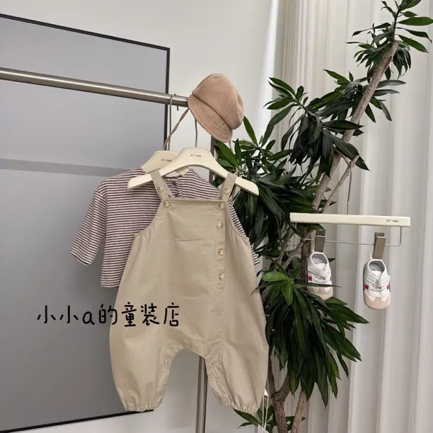 婴儿衣服春秋季套装宝宝背带连体衣春装超萌韩版婴幼儿春款外出服