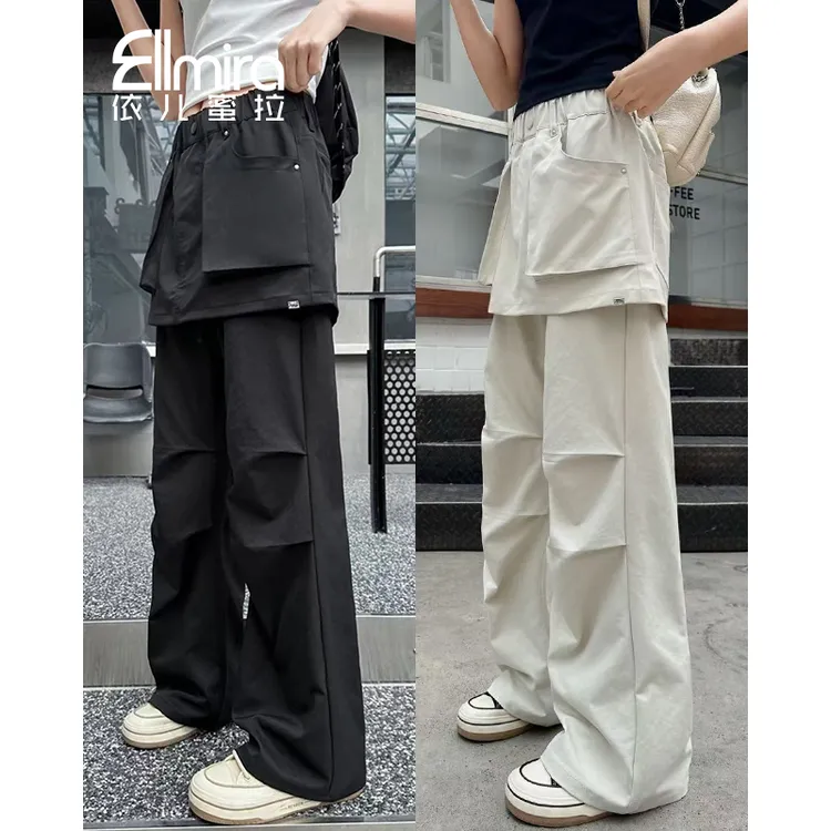 8971女童工装裤春装儿童长裤运动裤宽松2025新款洋气大童裤子潮流