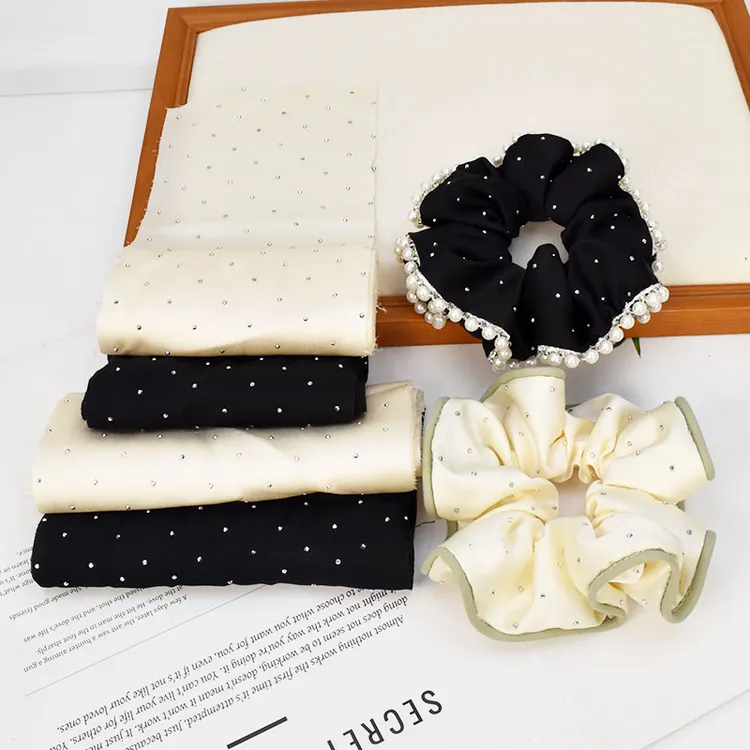 甜心宝贝花开富贵专属烫钻大肠圈diy布料 发饰头饰布带丝带辅料