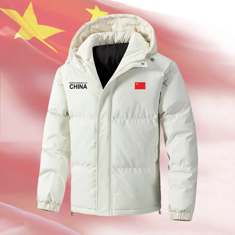 中国队China运动棉服男女冬季宽松连帽棉袄加厚面包服棉衣外套