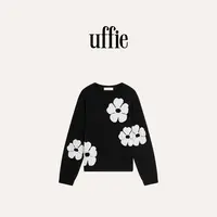 UFFIE于绘 立体花卉针织毛衣