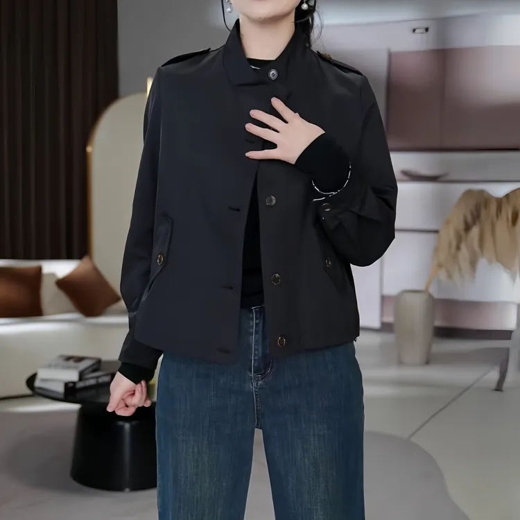 韩版时尚简约风百搭长袖短外套女2025年秋季新款洋气减龄开衫上衣