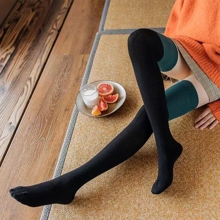 长袜欧美街头袜子棉袜秋冬女袜过膝袜袜子长筒泫雅原宿女袜长筒袜