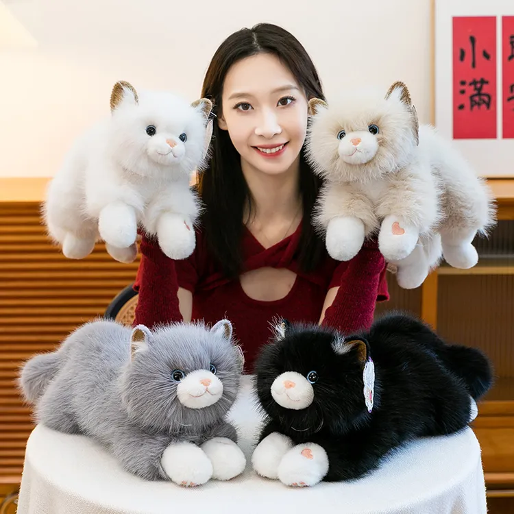 可爱会叫的仿真猫咪毛绒玩具公仔猫咪玩偶送女生生日礼物陪睡娃娃