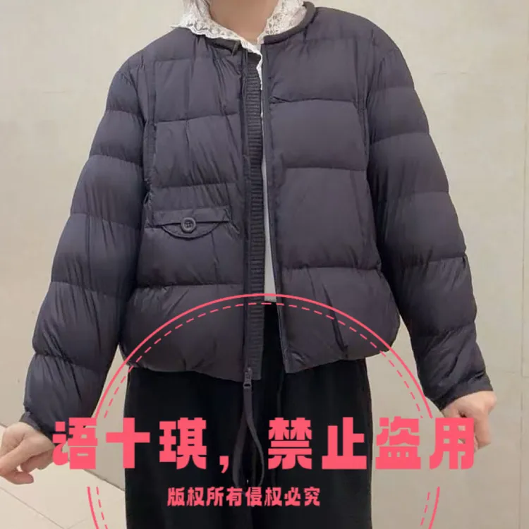 语十琪90绒子针织圆领羽绒服61#泡芙云朵面料宽松休闲（有溯源码