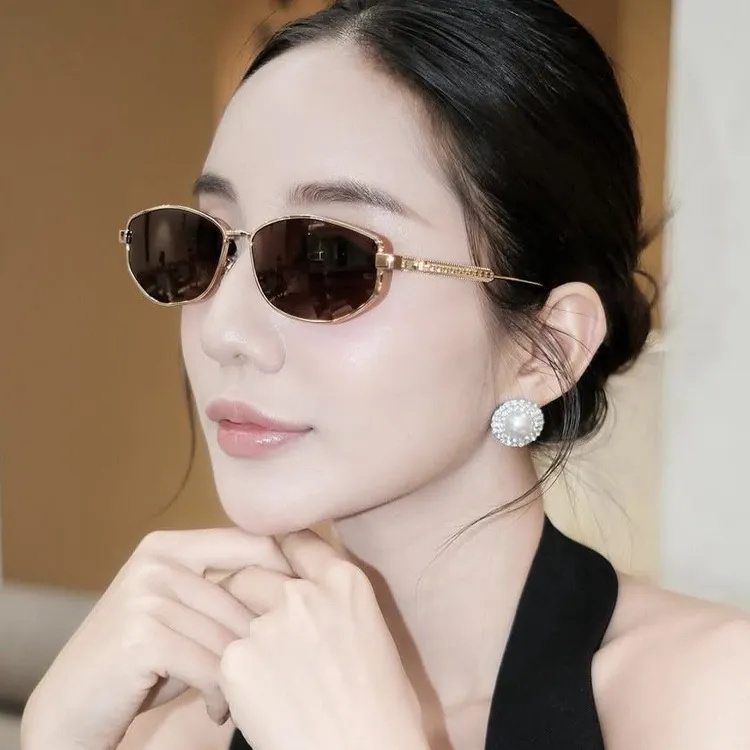 欧美网红时尚多边形金属潮流太阳眼镜女太阳镜高级感防晒潮人墨镜