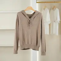 麦迪尚品一路童行【衣S】3100707 秋季简约连帽针织毛衫品牌女装