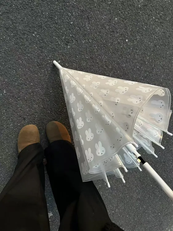 米菲兔雨伞加大加厚加固长柄透明学生上学专用可爱卡通高颜值新