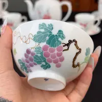 釉下五彩葡萄主人杯（杨所长底款）