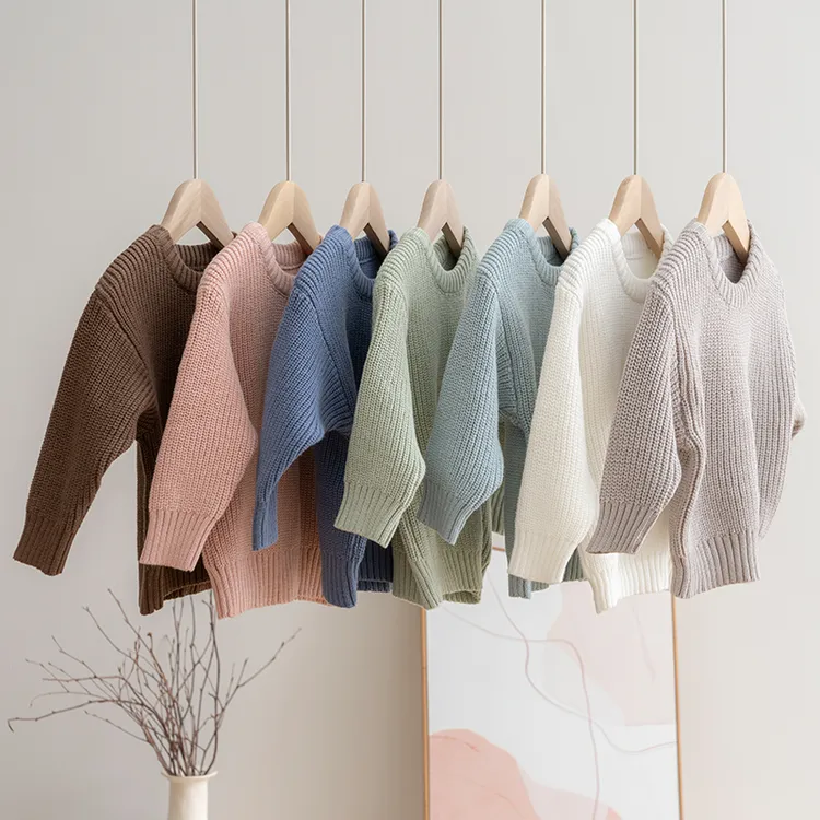 拉波米儿童毛衣纯棉针织衫秋冬2025新款男女宝宝韩系穿搭洋气上衣