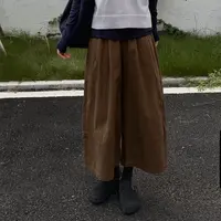 今婷秋季时尚休闲百搭慵懒简约复古气质宽松梭织长裤女-M25302371