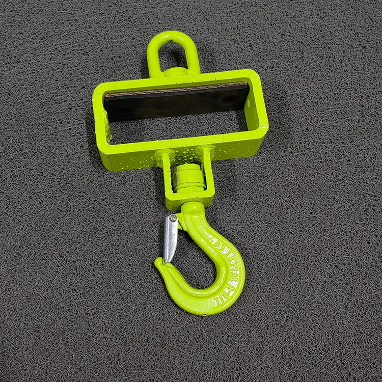 叉车吊钩叉车专用防滑方盒吊钩内置胶皮不打滑轴承旋转钩叉车挂钩